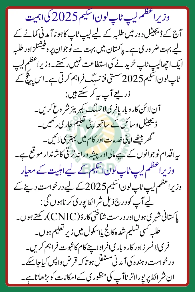 Importance of the PM Laptop Loan Scheme 2025